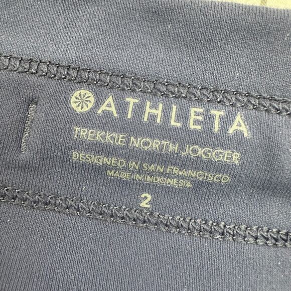 Athleta Pants Womens 2 Purple Blue Trekkie North Jogger Drawstring Athletic Hike - Picture 5 of 13